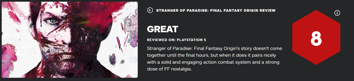 《太空戰士起源：天堂的陌生人》評分解禁 IGN 8分