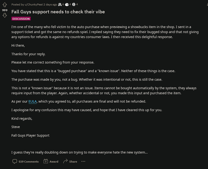 《糖豆人》商店BUG導致玩家意外購買物品 官方道歉