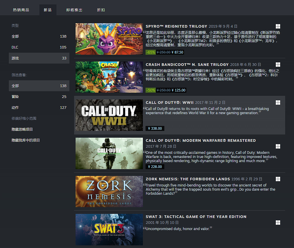 動視開通Steam發行商頁面 多款遊戲回歸 動視開通Steam發行商頁面 多款遊戲回歸