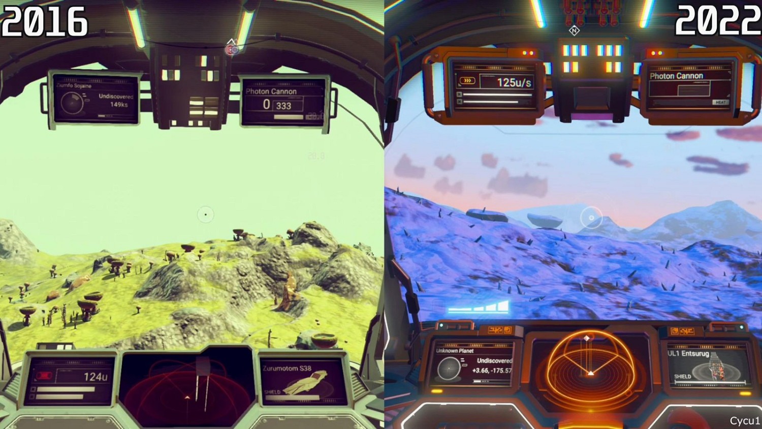 《無人深空》2016版與2022版對比影片 進步明顯畫面升級 《無人深空》2016版與2022版對比影片 進步明顯畫面升級