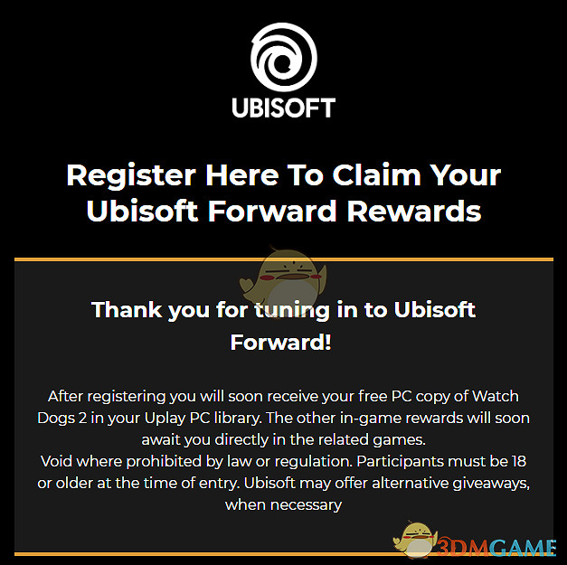 育碧Ubisoft Forward《看門狗2》等獎勵領取方法