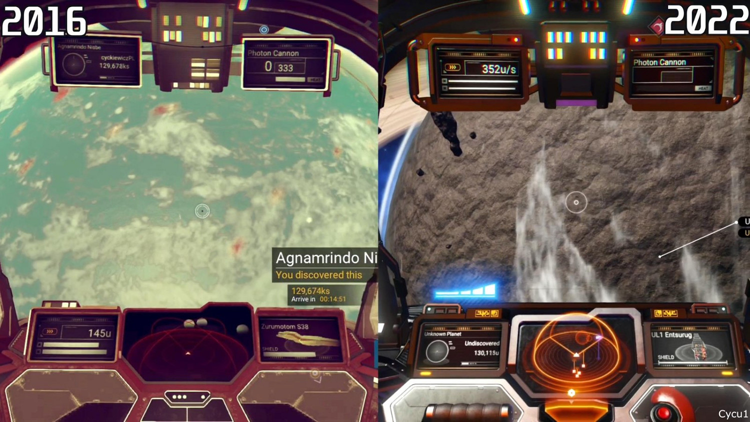 《無人深空》2016版與2022版對比影片 進步明顯畫面升級 《無人深空》2016版與2022版對比影片 進步明顯畫面升級