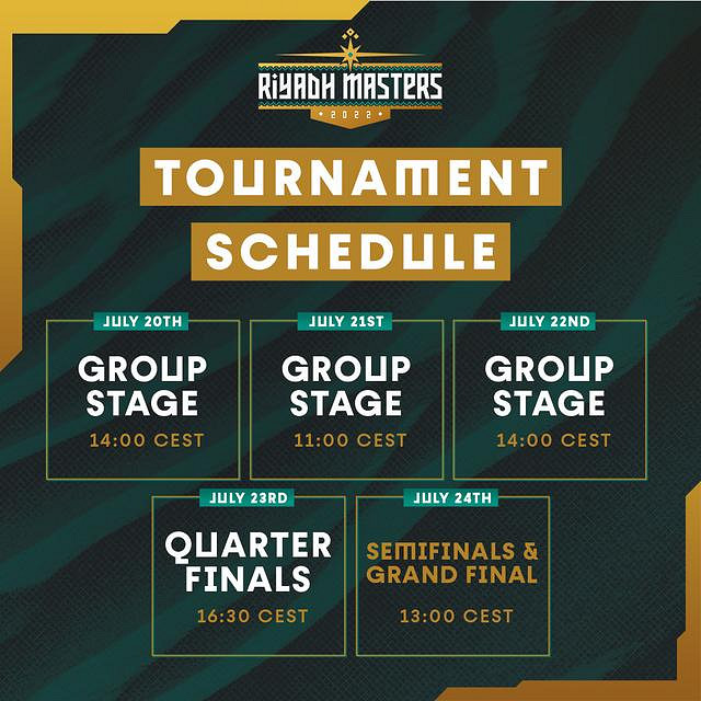 《DOTA2》利雅得大師賽小組賽全賽程公布7.20開戰! 《DOTA2》利雅得大師賽小組賽全賽程公布7.20開戰!