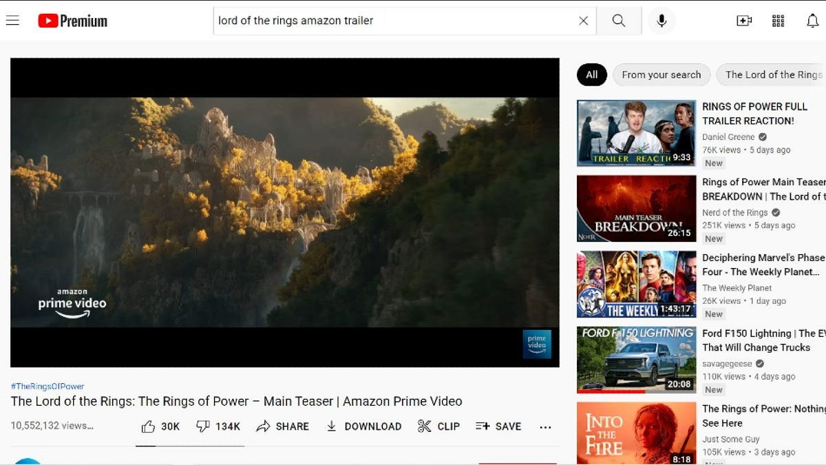 《魔戒：權能之戒》劇集預告在 YouTube 上差評如潮