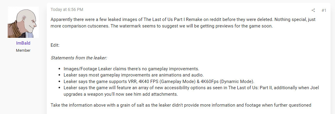 《最後生還者 重製版》喬爾女兒莎拉之死橋段實機泄露