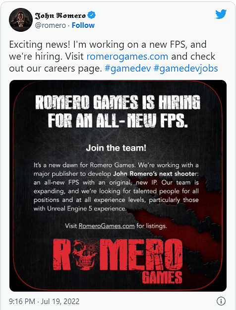 《毀滅戰士》製作人：正在開發一款基於虛幻5的FPS