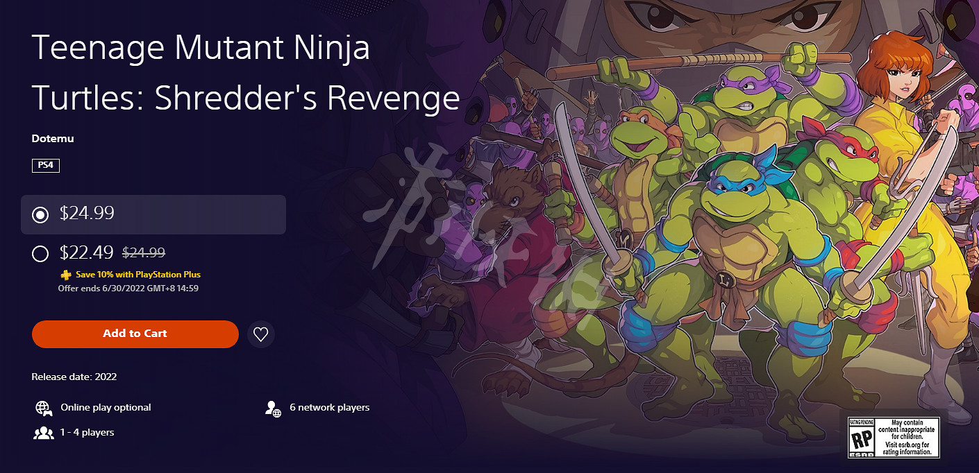 《忍者龜許瑞德的復仇》PS4多少錢?PS4售價介紹 《忍者龜許瑞德的復仇》PS4多少錢?PS4售價介紹