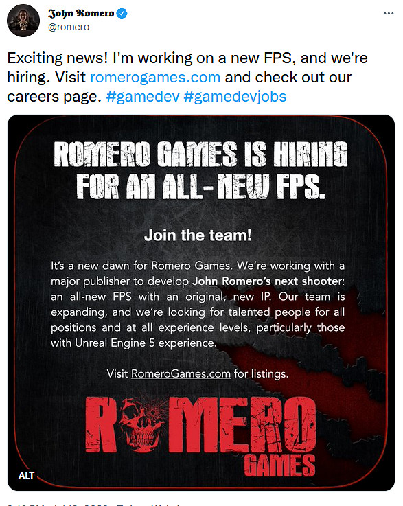 前《毀滅戰士》製作人正使用虛幻5開發全新FPS遊戲