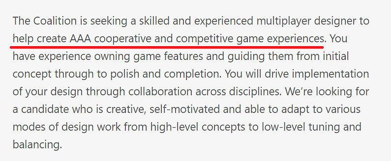 《戰爭機器6》製作中?戰爭機器項目招聘多人設計師! 《戰爭機器6》製作中?戰爭機器項目招聘多人設計師!