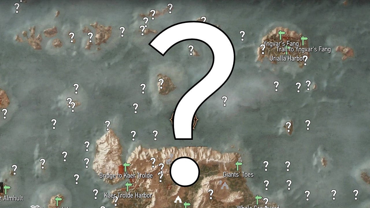 《巫師3》設計師解釋史凱利傑海上有超多問號的原因 《巫師3》設計師解釋史凱利傑海上有超多問號的原因