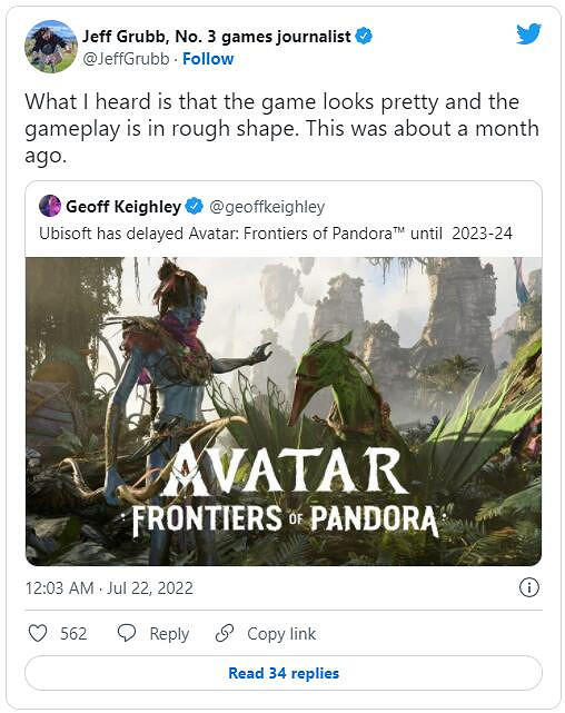 育碧《阿凡達》延期原因爆料：還處於初期開發階段？