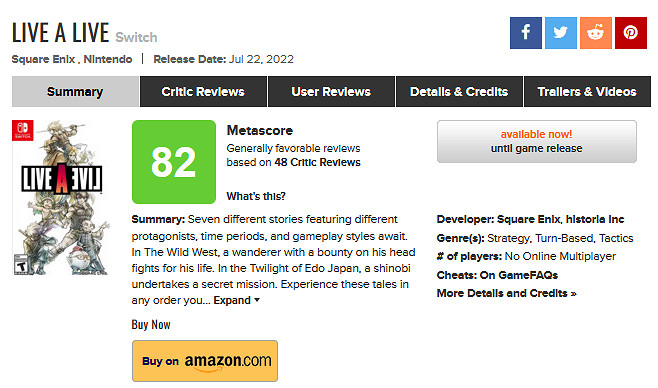 經典經久不衰！《時空勇士》M站均分82 IGN 9分