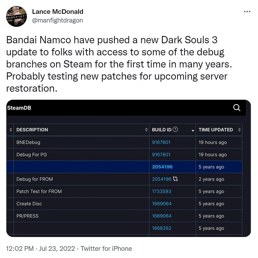 《黑魂3》迎來數年內首次更新！PvP伺服器即將恢複？