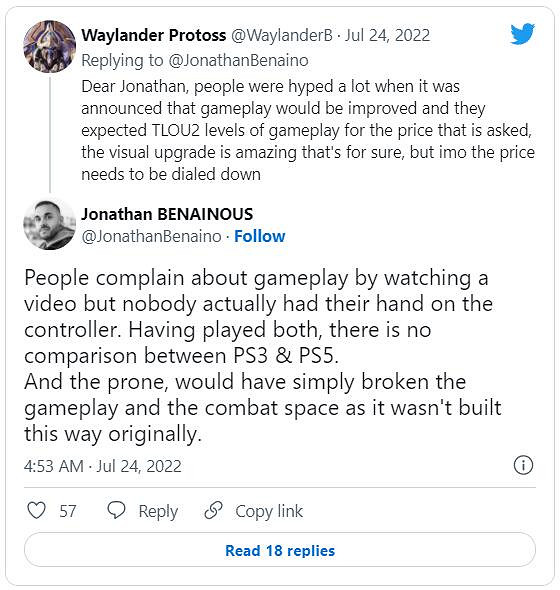 玩家抱怨《美末重製版》太貴!設計師:雲玩家在那瞎噴 玩家抱怨《美末重製版》太貴!設計師:雲玩家在那瞎噴