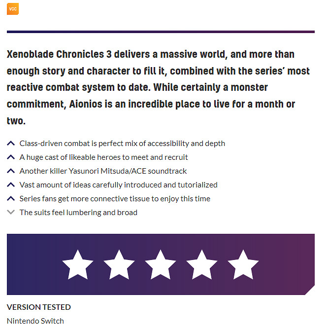 《異度之刃3》媒體評分出爐:一致好評!MC均分88! 《異度之刃3》媒體評分出爐:一致好評!MC均分88!