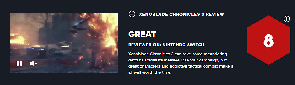 《異度之刃3》媒體評分出爐:一致好評!MC均分88! 《異度之刃3》媒體評分出爐:一致好評!MC均分88!