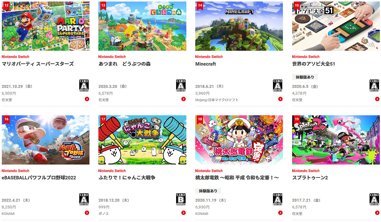 2022上半年Switch遊戲下載排行版 《寶可夢傳說》穩居第一 2022上半年Switch遊戲下載排行版 《寶可夢傳說》穩居第一