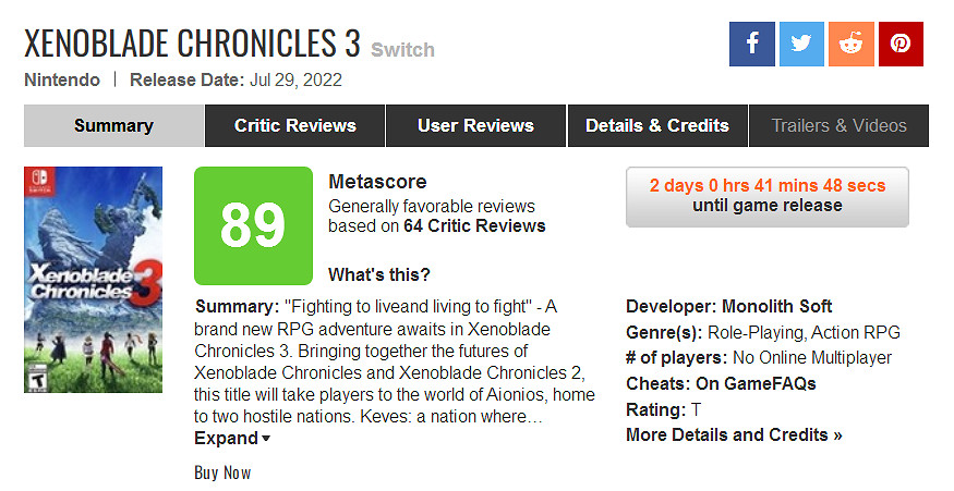 NS每日新聞 異域神劍3評分出爐 jojo季票角色曝光