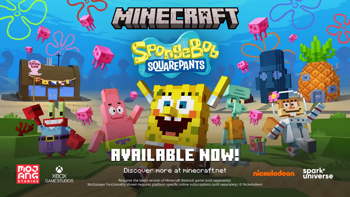 一起去抓水母吧!《當個創世神麥塊》DLC《海綿寶寶》上線 一起去抓水母吧!《當個創世神麥塊》DLC《海綿寶寶》上線