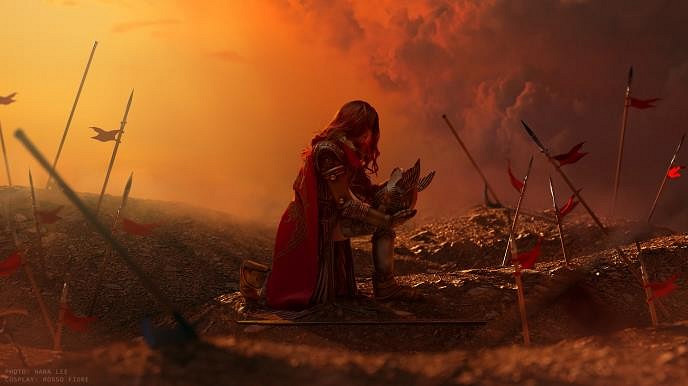 一毛一樣?俄妹COS《艾爾登法環》女武神:迎戰碎星! 一毛一樣?俄妹COS《艾爾登法環》女武神:迎戰碎星!