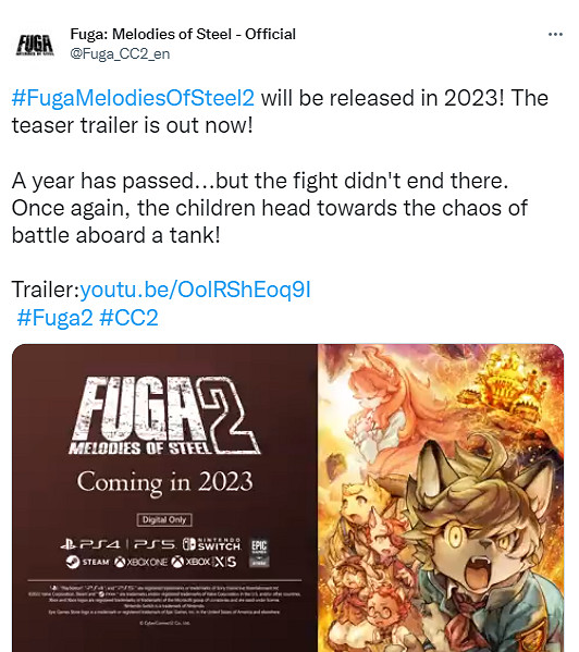 《戰場的賦格曲2》官宣2023年發售 支援中文登陸全平台 《戰場的賦格曲2》官宣2023年發售 支援中文登陸全平台