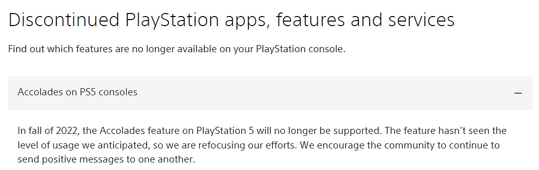 索尼宣布PS5“讚譽”功能因使用率低 將於今秋取消 索尼宣布PS5“讚譽”功能因使用率低 將於今秋取消
