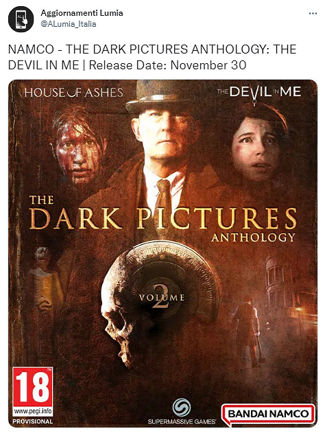 舅舅黨爆料《黑相集：心中魔》發售日推遲至11月30號