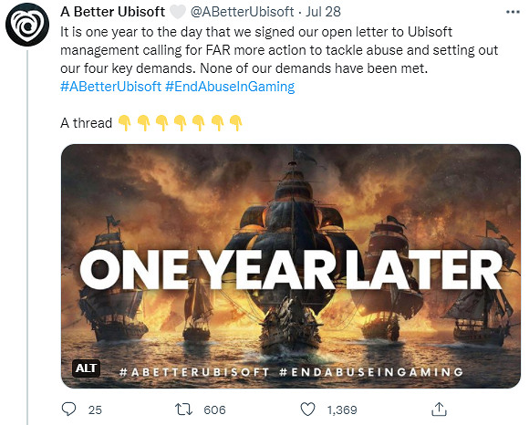 育碧被曝官方忽視員工訴求：持續流失有價值的員工！