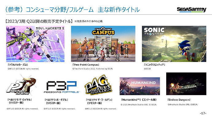 世嘉新財年Q1財報公開:大都是移植作品 銷量下滑 世嘉新財年Q1財報公開:大都是移植作品 銷量下滑