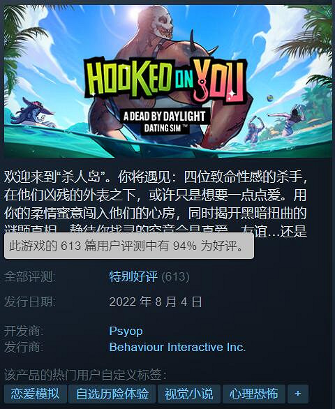 黎明死線主題戀愛遊戲《心醉魂迷》Steam特別好評！