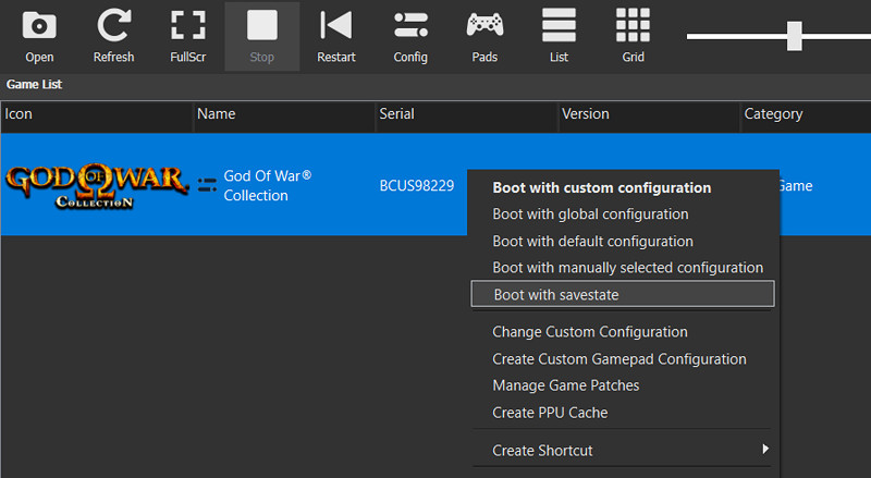 PS3模擬器已支援“狀態儲存”功能 可隨時保存遊戲！
