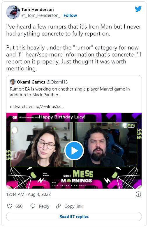 爆料：除了《黑豹》 EA還在開發另一款漫威單人遊戲