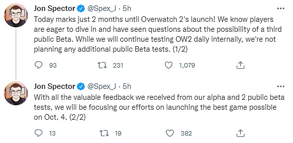 暴雪確認不會有《鬥陣特攻2》第三輪公測 粉絲失望