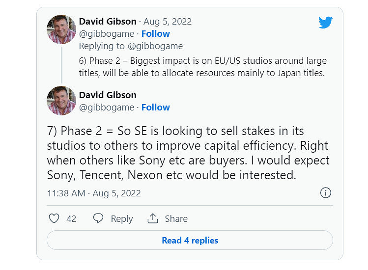 專注開發日本遊戲！SE想出售旗下工作室股份