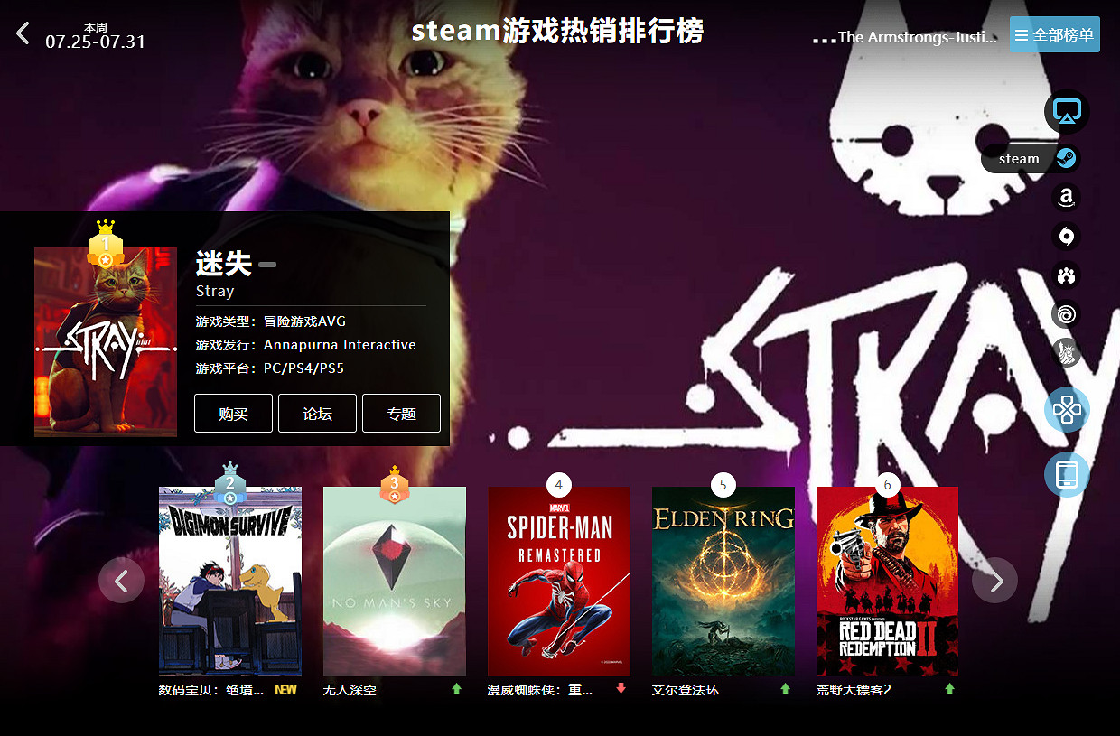 07.25-07.31全球遊戲銷量榜：《異度神劍3》霸占日榜