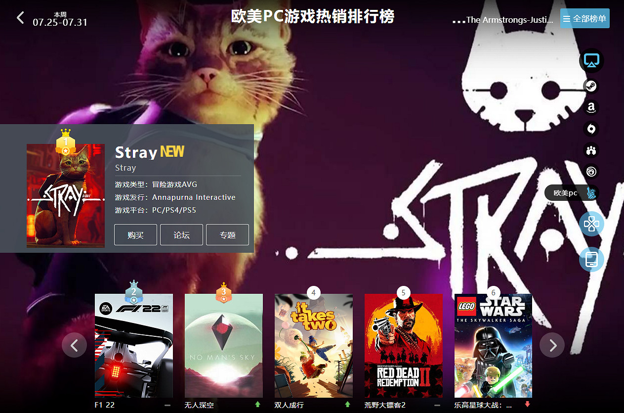 07.25-07.31全球遊戲銷量榜：《異度神劍3》霸占日榜