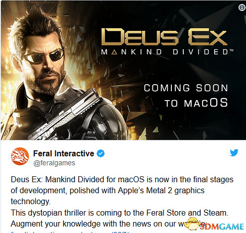 《駭客入侵：人類岐裂》將登陸Mac 僅支援A卡