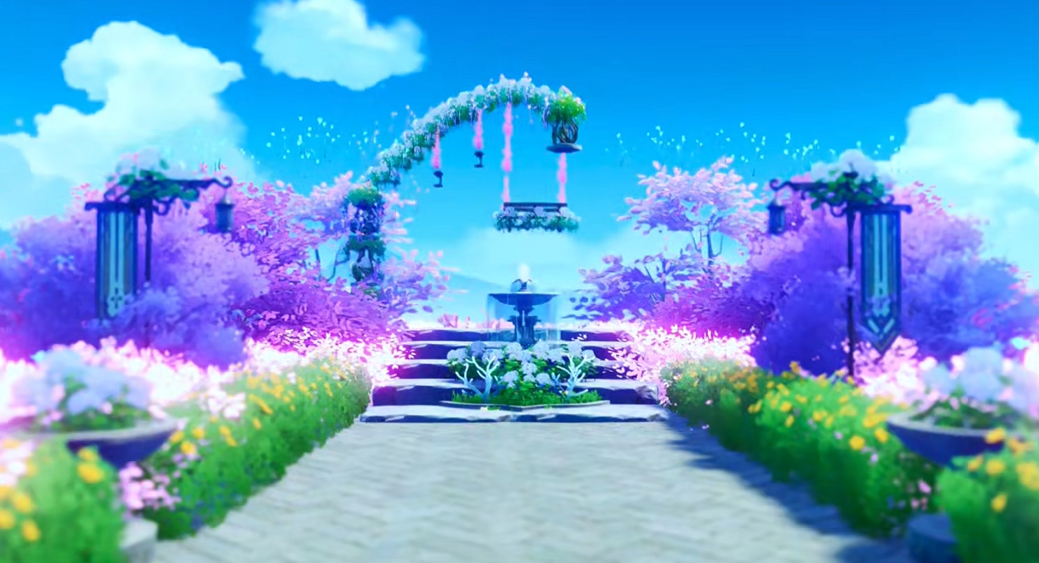 原神玩家咋過七夕？化身基建狂魔打造觀賞級鞦韆花海