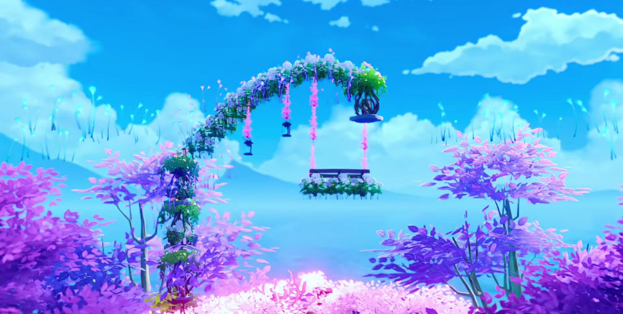 原神玩家咋過七夕？化身基建狂魔打造觀賞級鞦韆花海