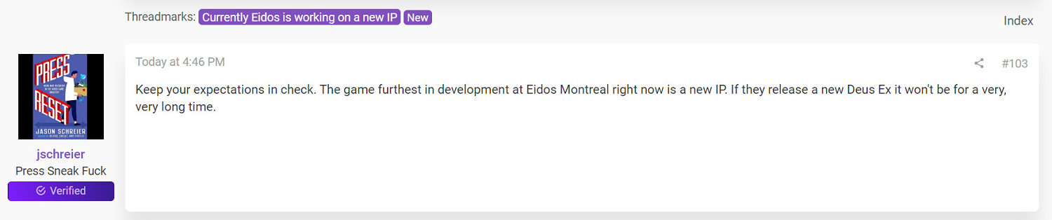 爆料:Eidos想在《殺出重圍》中做《2077》不能做的事情 爆料:Eidos想在《殺出重圍》中做《2077》不能做的事情