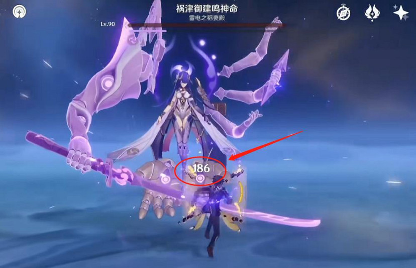 原神玩家用海染鍾離刮死148W血雷神 絲血打了6分鐘