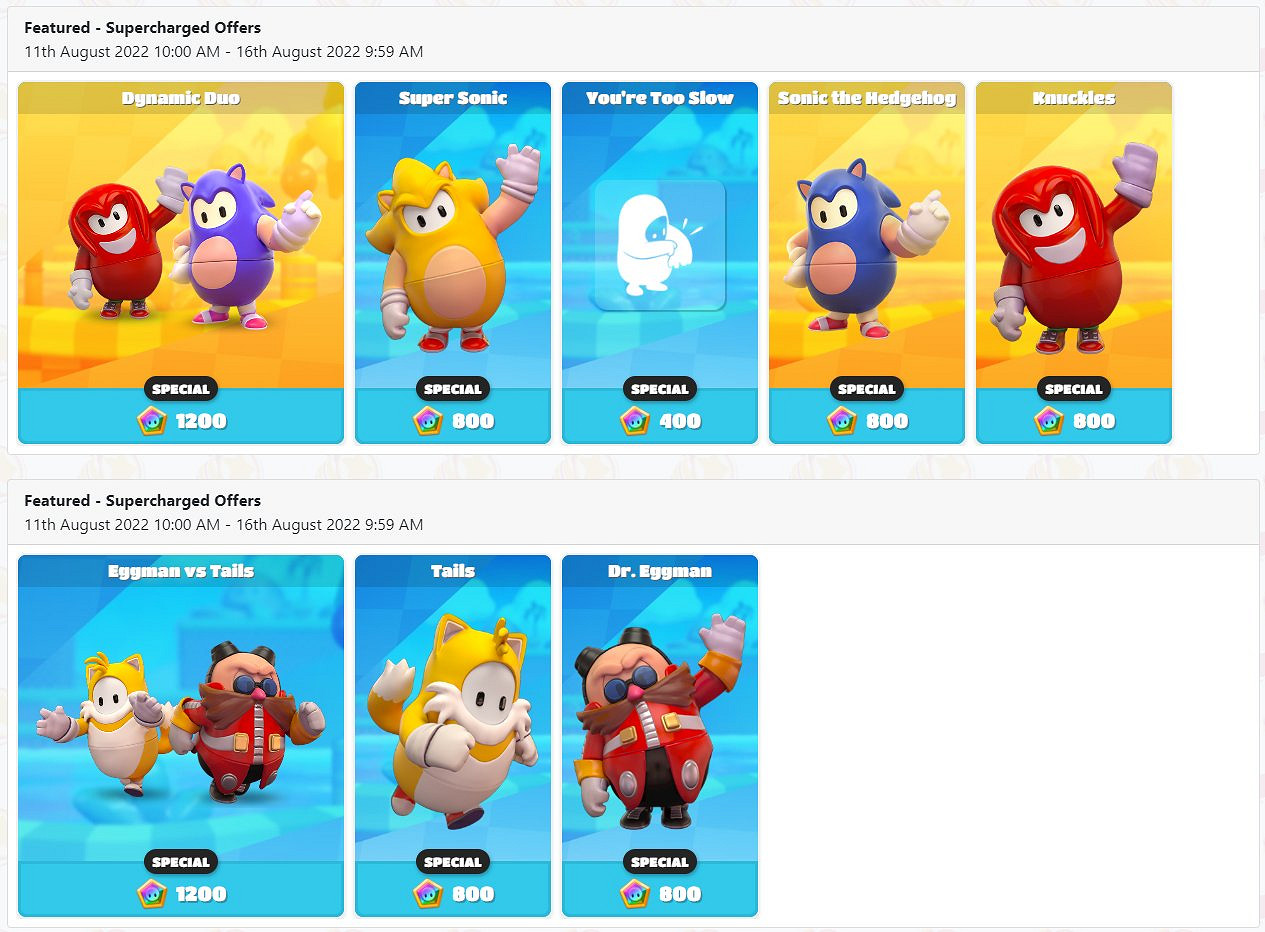 《糖豆人》洩露《音速小子》連動活動或於本周上線 《糖豆人》洩露《音速小子》連動活動或於本周上線