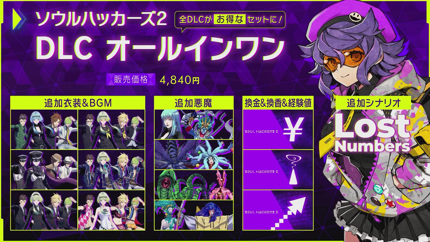 各色經典服裝登場!《靈魂駭客2》追加DLC介紹影片公開 各色經典服裝登場!《靈魂駭客2》追加DLC介紹影片公開