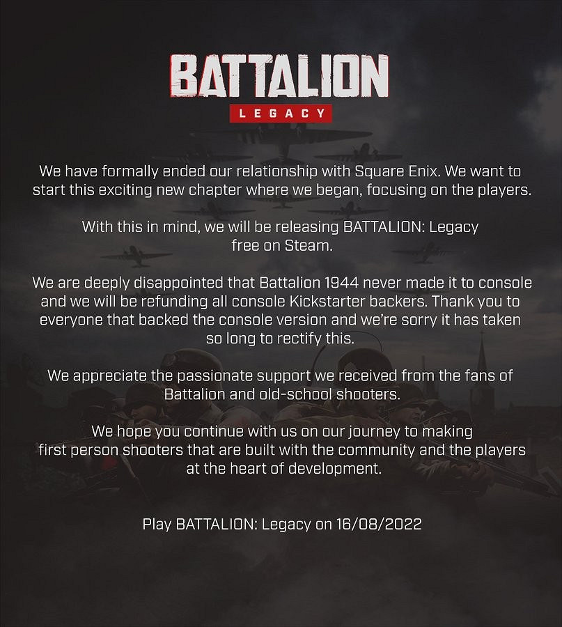 開發商與SE分道揚鑣！《軍團1944》最終版免費登Steam