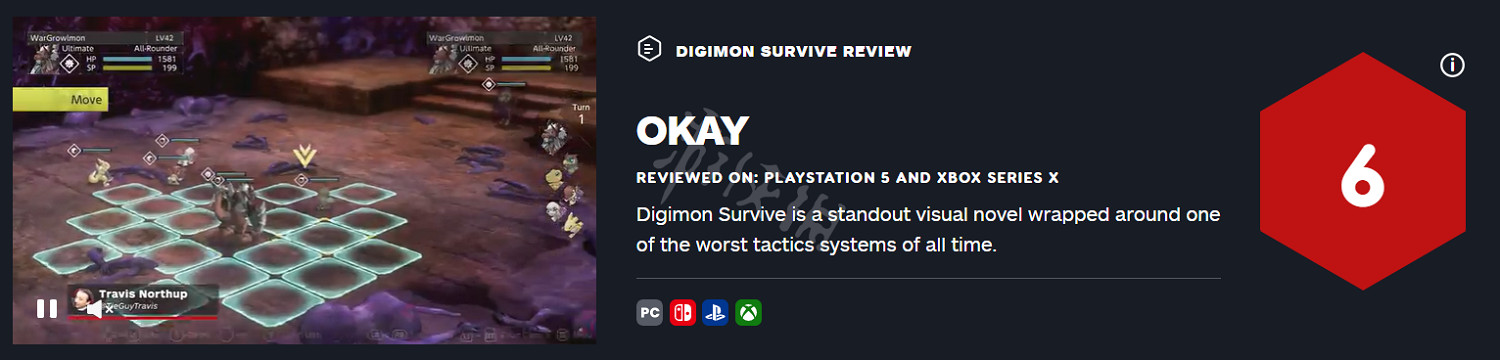 《數碼寶貝絕境求生》IGN評分高嗎?IGN評分與評價分享 《數碼寶貝絕境求生》IGN評分高嗎?IGN評分與評價分享