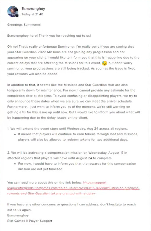 拳頭決定將《英雄聯盟》星之守護者活動將延長8天！