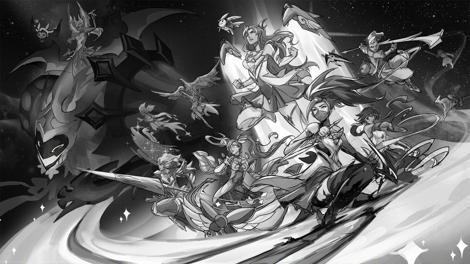 《LOL》星之守護者系列海量壁紙 唯美畫風美女超多！