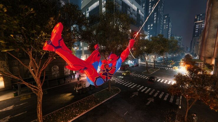 《漫威蜘蛛人》全局光追MOD：光暈拉滿！爆炸對比度