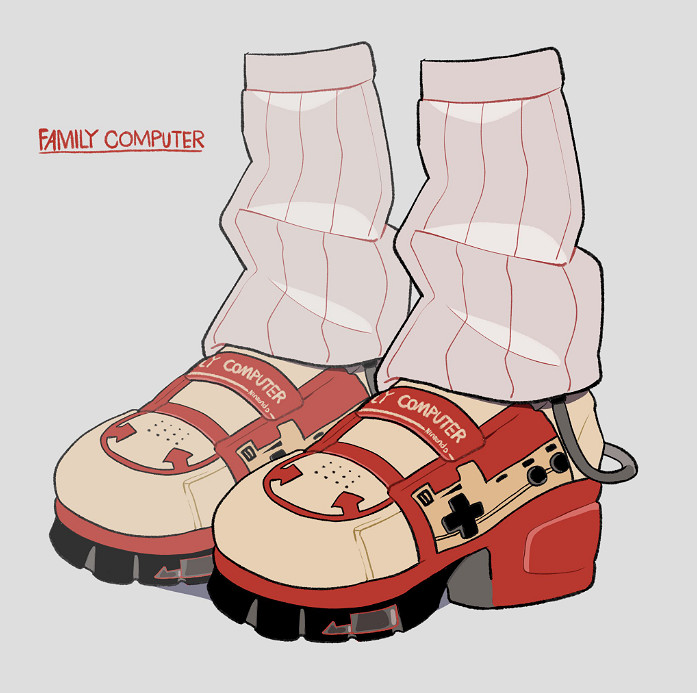 繪師分享［遊戲機主題鞋］：曆代電玩主機化身潮流單品