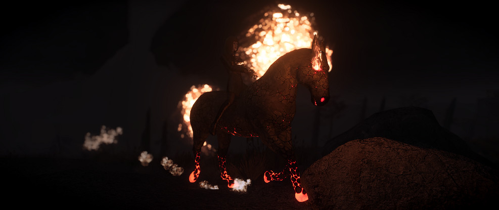 烈焰戰馬好帥氣!《上古卷軸V:無界天際》巫師坐騎MOD 烈焰戰馬好帥氣!《上古卷軸V:無界天際》巫師坐騎MOD